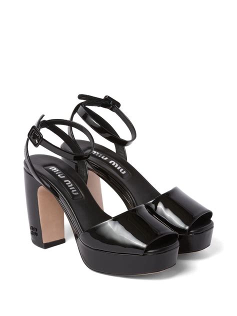 Miu Miu 55cm Patent Leather Sandals 